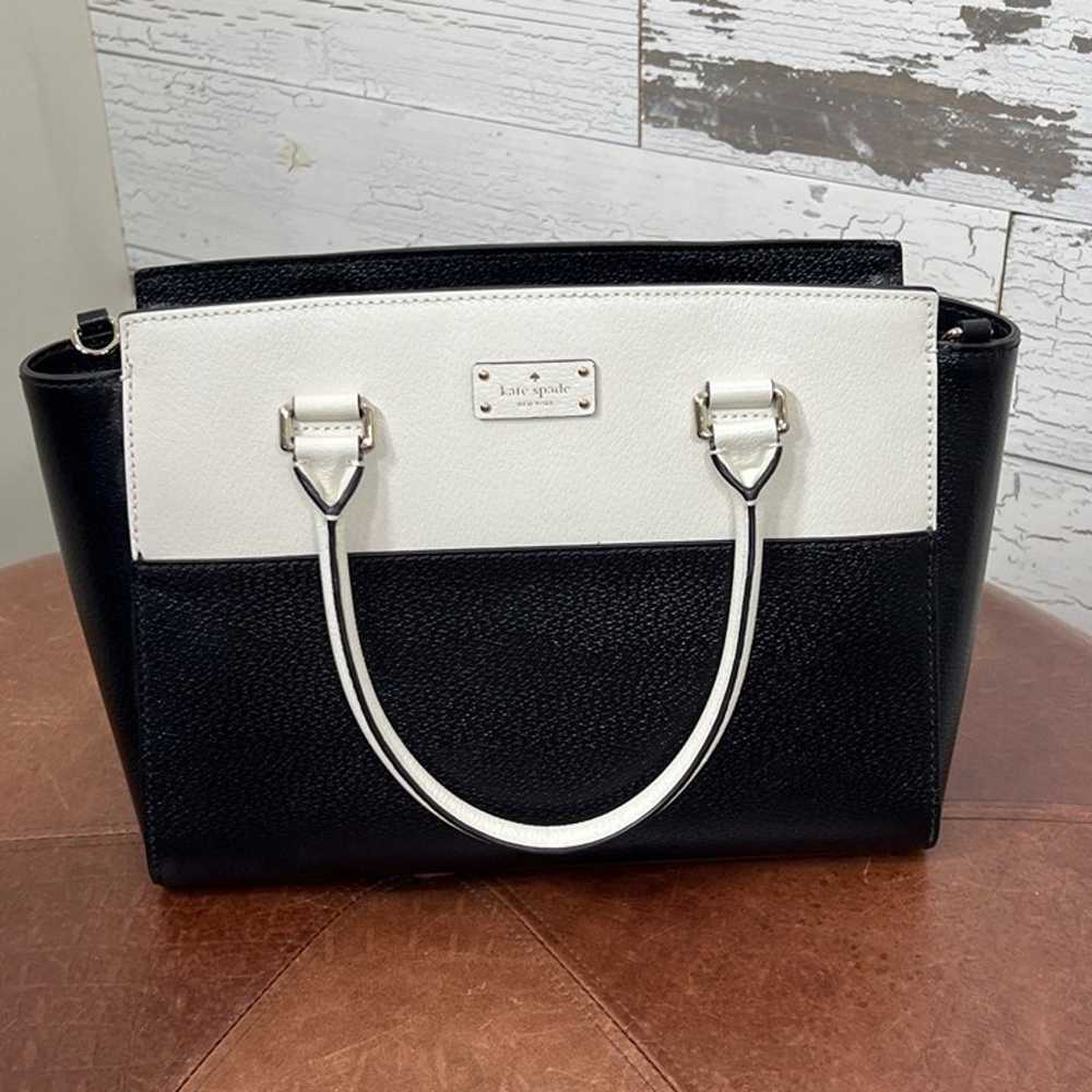 KATE SPADE Grove Street Lana Satchel Black/Cream … - image 5