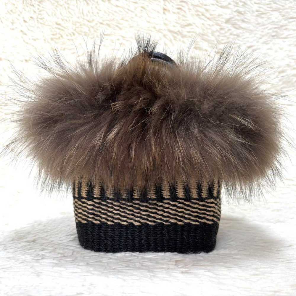 [Rare] Viola d'Oro Fur Shoulder Bag 2way Basket B… - image 5