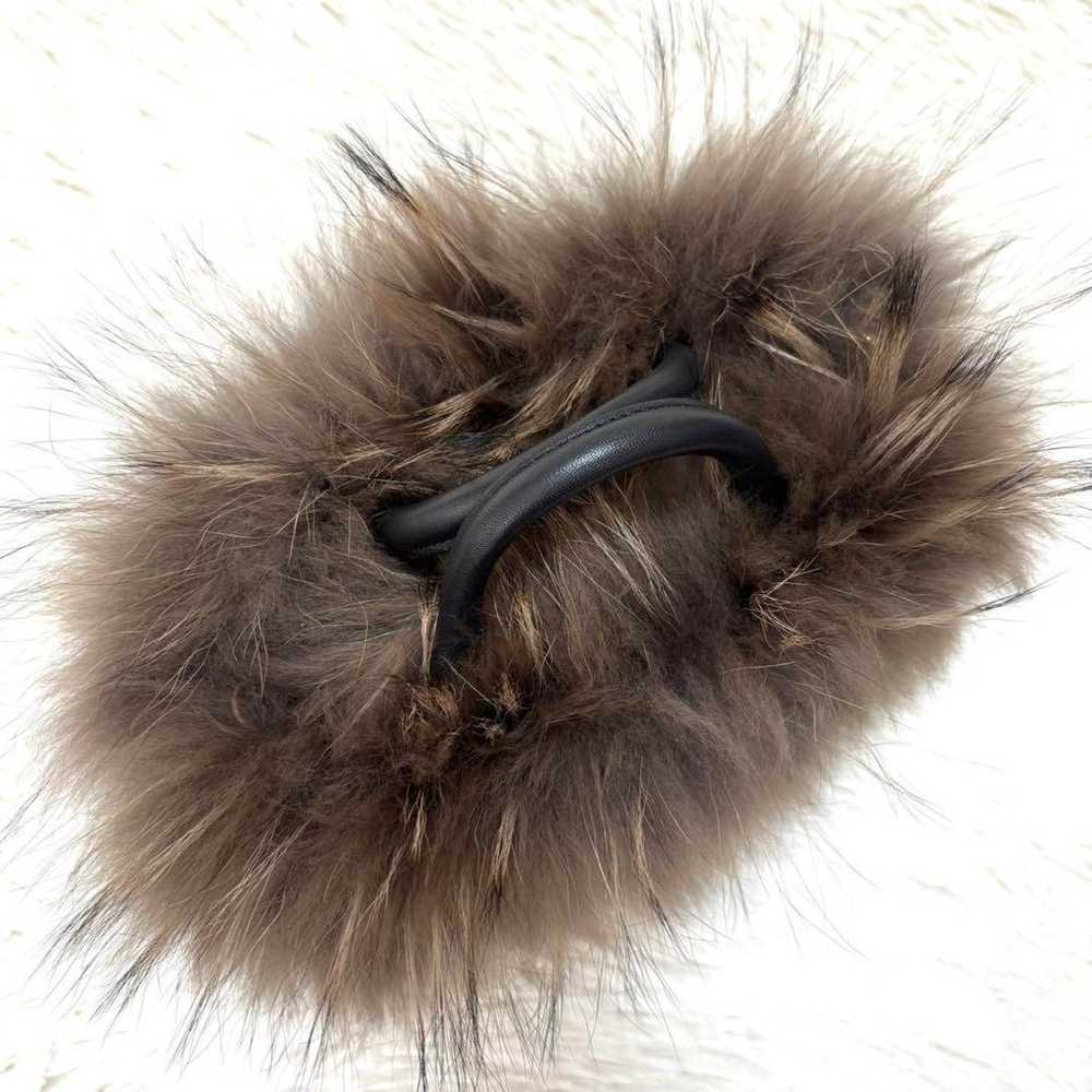 [Rare] Viola d'Oro Fur Shoulder Bag 2way Basket B… - image 8