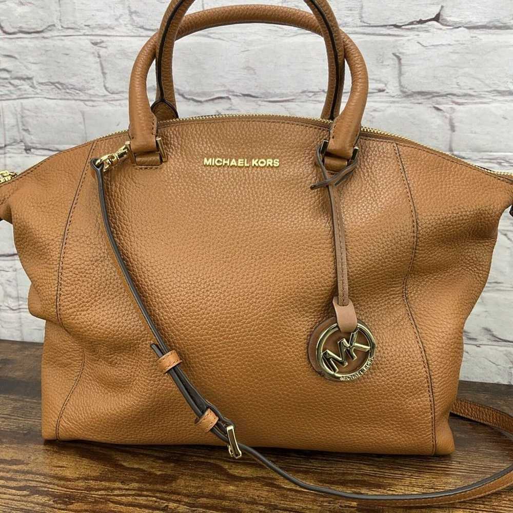 Michael Kors Riley Large Satchel Luggage Brown Ba… - image 1