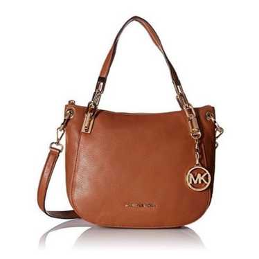 MICHAEL KORS- BEAUTIFUL BROWN BROOKE SADDLE BAG!! 