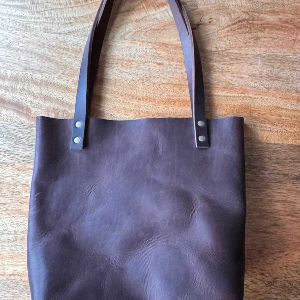 Portland Leather Goods Leather Tote in Grizzly - image 1