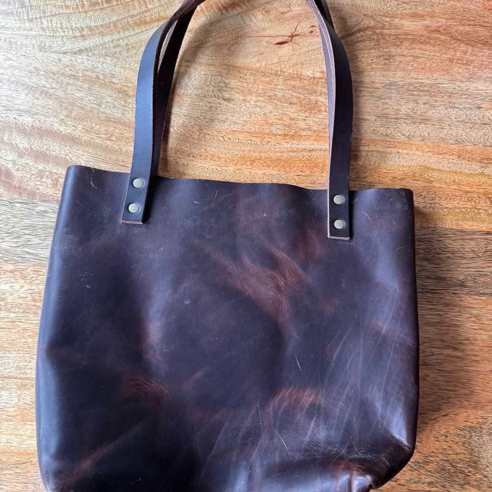 Portland Leather Goods Leather Tote in Grizzly - image 2