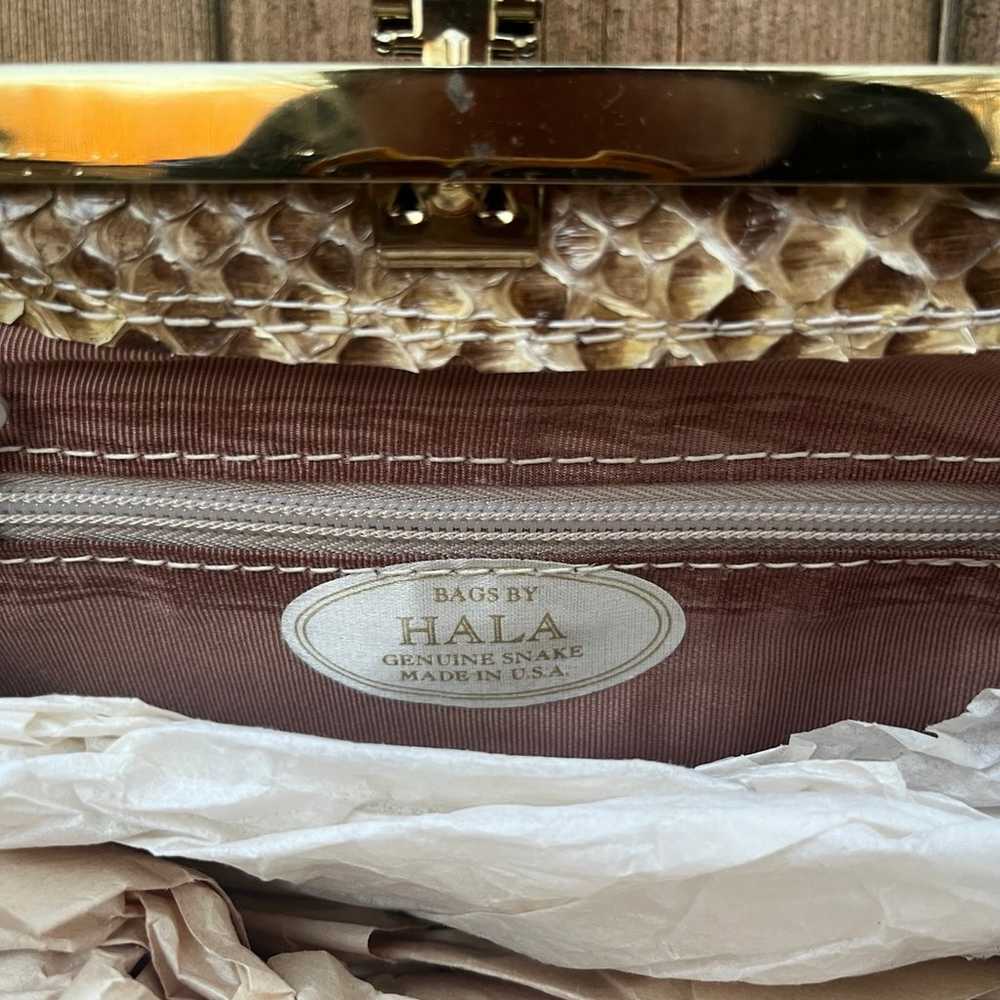 Vintage Pure Snakeskin Clutch with Strap, Hala Bag - image 6