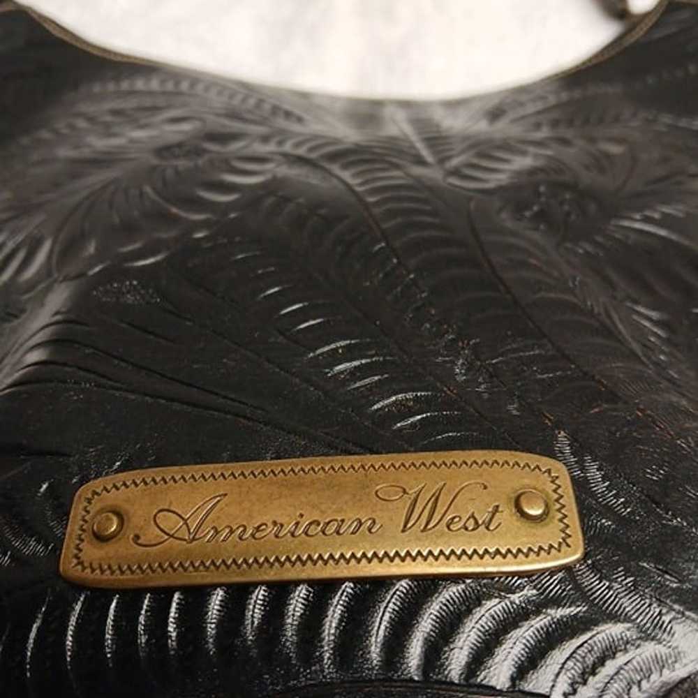 AMERICAN WEST Black Western Handbag Shoulder Bag … - image 5