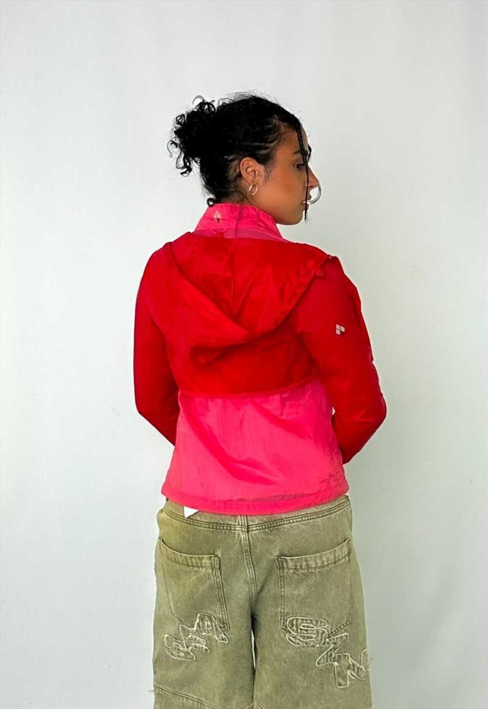 Red 90s Montbell Light Rain Jacket - image 3