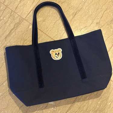 Feiler Old Teddy Wappen Tote L Navy