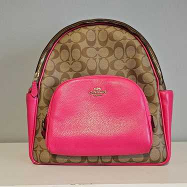 Coach Signature and Pink Backpack - image 1