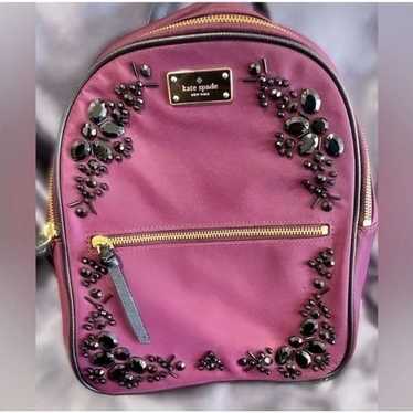 Kate Spade Purple Jeweled Backpack Purse - image 1