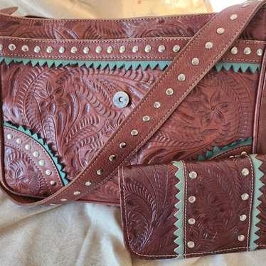 American West purse and wallet,  genuine leather