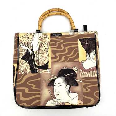 Vintage 90s Y2K Kate Spade Geisha Print Swarovski 