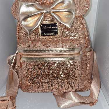 Rose gold sequin loungefly