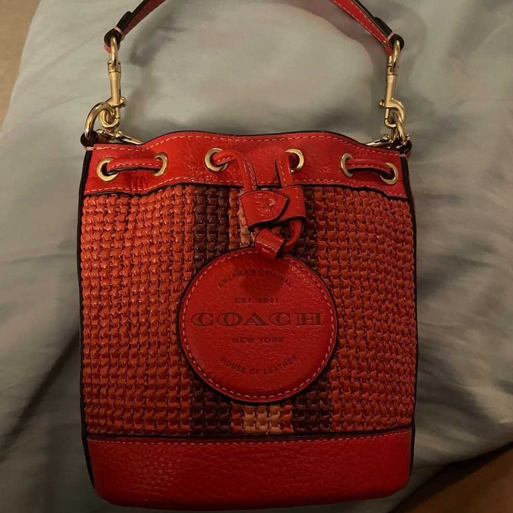 Mini Red Coach bucket bag - image 1