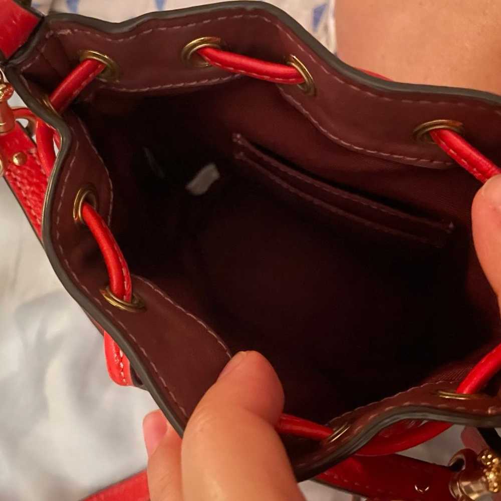 Mini Red Coach bucket bag - image 3