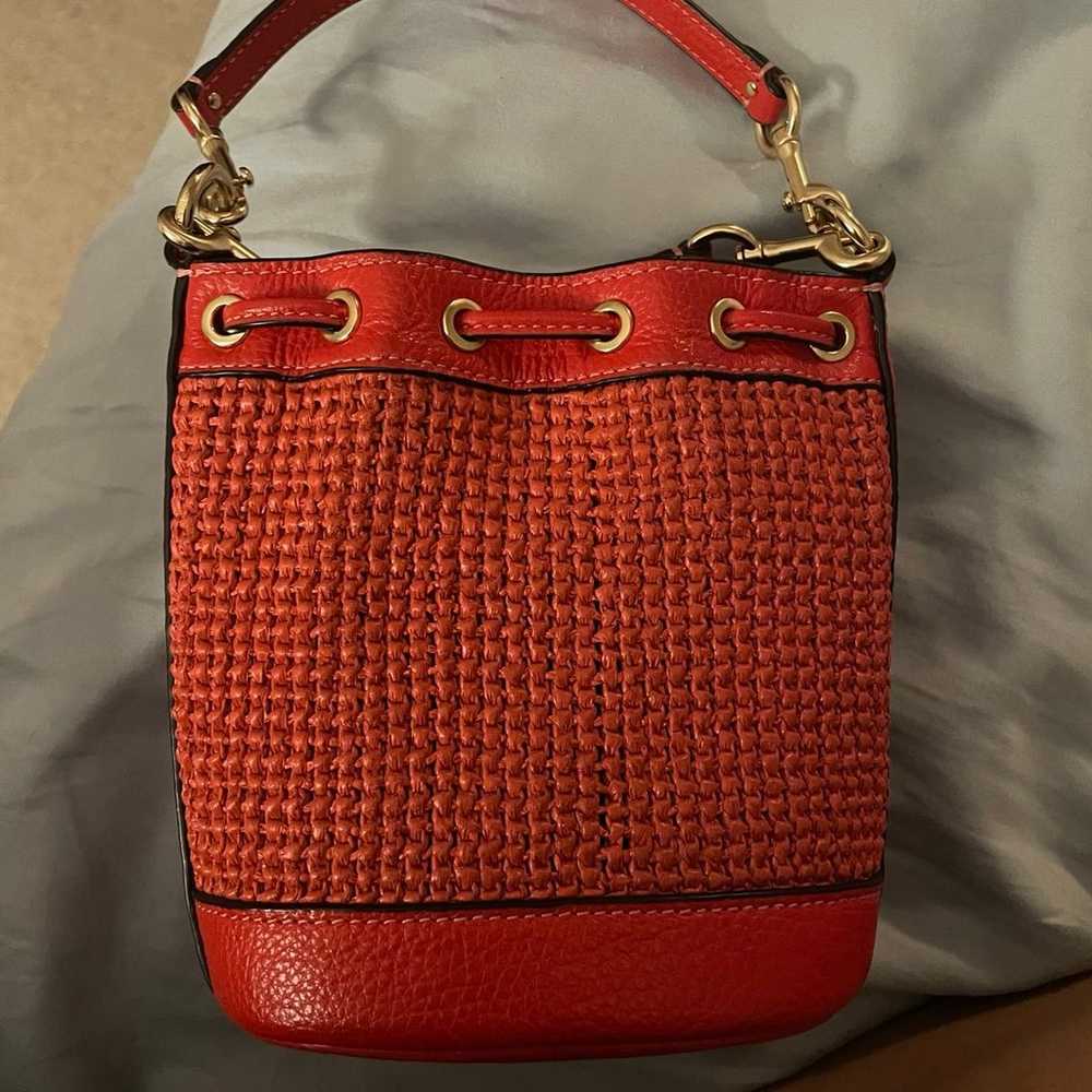 Mini Red Coach bucket bag - image 8