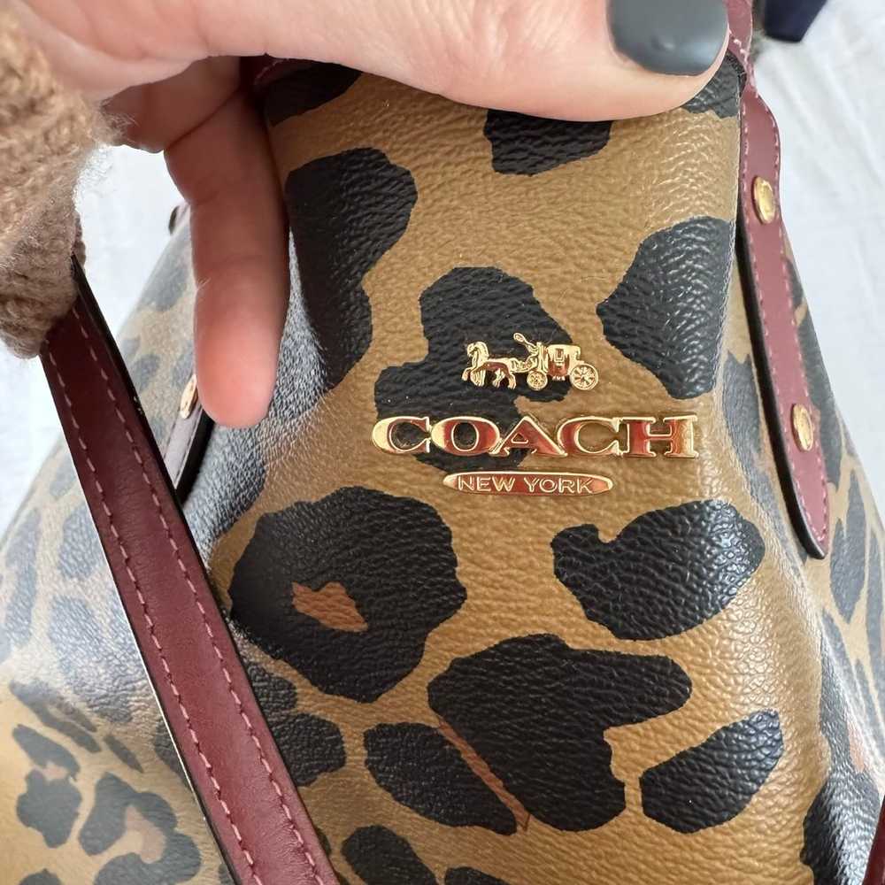 Coach leopard cheetah tote purse - image 9