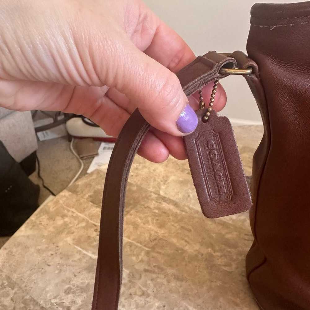 Vintage 80s 90s Coach Brown Leather Bleeker
Bucke… - image 5