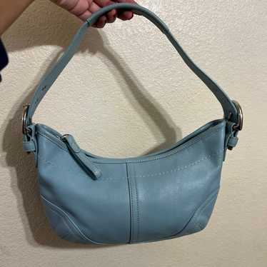 y2k Coach soho small light blue shoulder bag - image 1