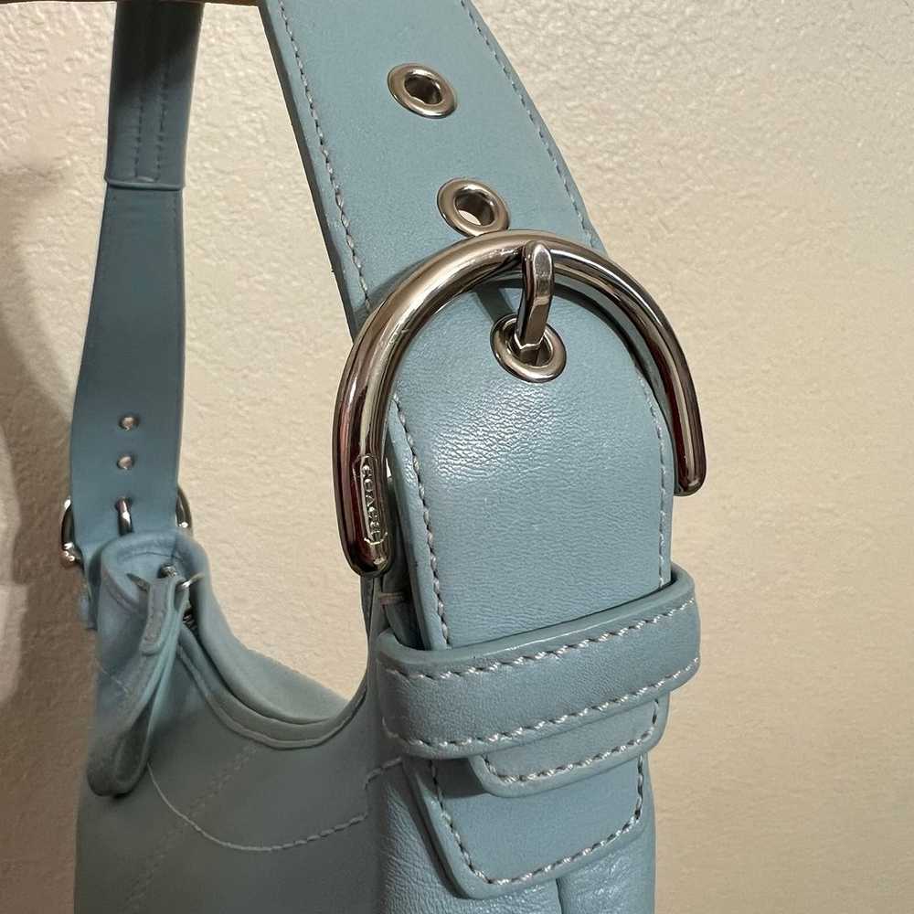 y2k Coach soho small light blue shoulder bag - image 4