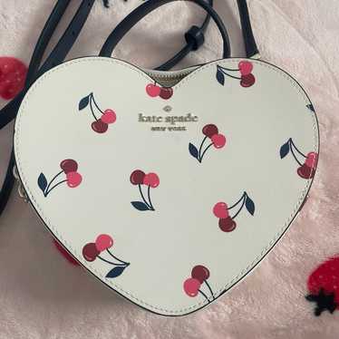 Cherry Print Kate Spade Heart Shaped Purse