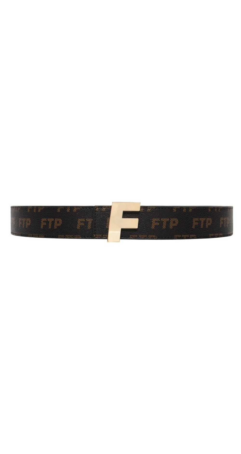 Fuck The Population FTP Logo Repete Belt Brown Go… - image 4