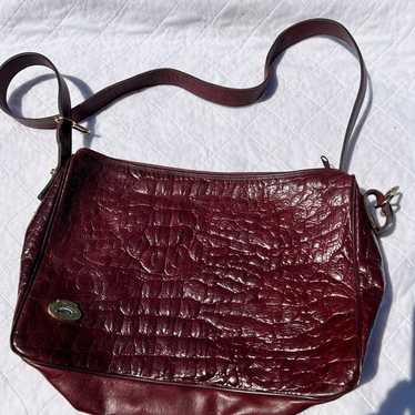 Etienne Aigner Burgundy Leather Purse Shoulder Ba… - image 1