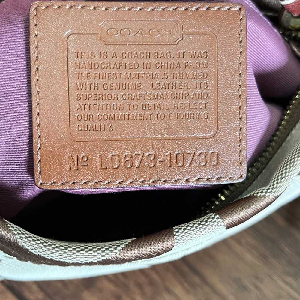 Coach Brown Signature Y2K Purse/Shoulder Bag - image 10