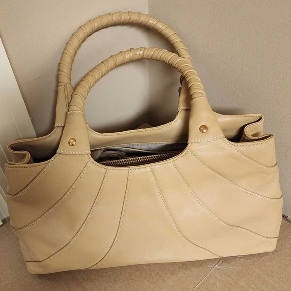 Antonio Melani Italian Leather Satchel Handbag - image 3