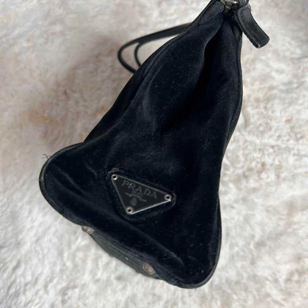 PRADA Black Suede Handbag - image 2