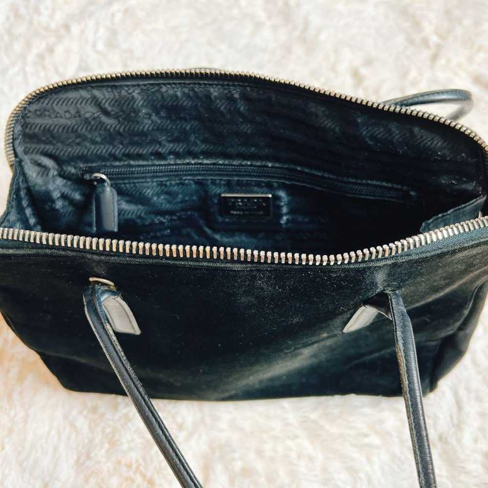 PRADA Black Suede Handbag - image 4