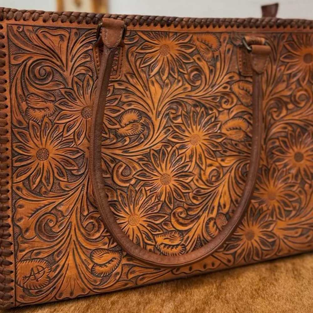 American Darling Tooled Leather Tote - image 1