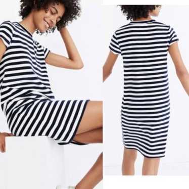 Madewell Madewell Striped Velour Tee Dress