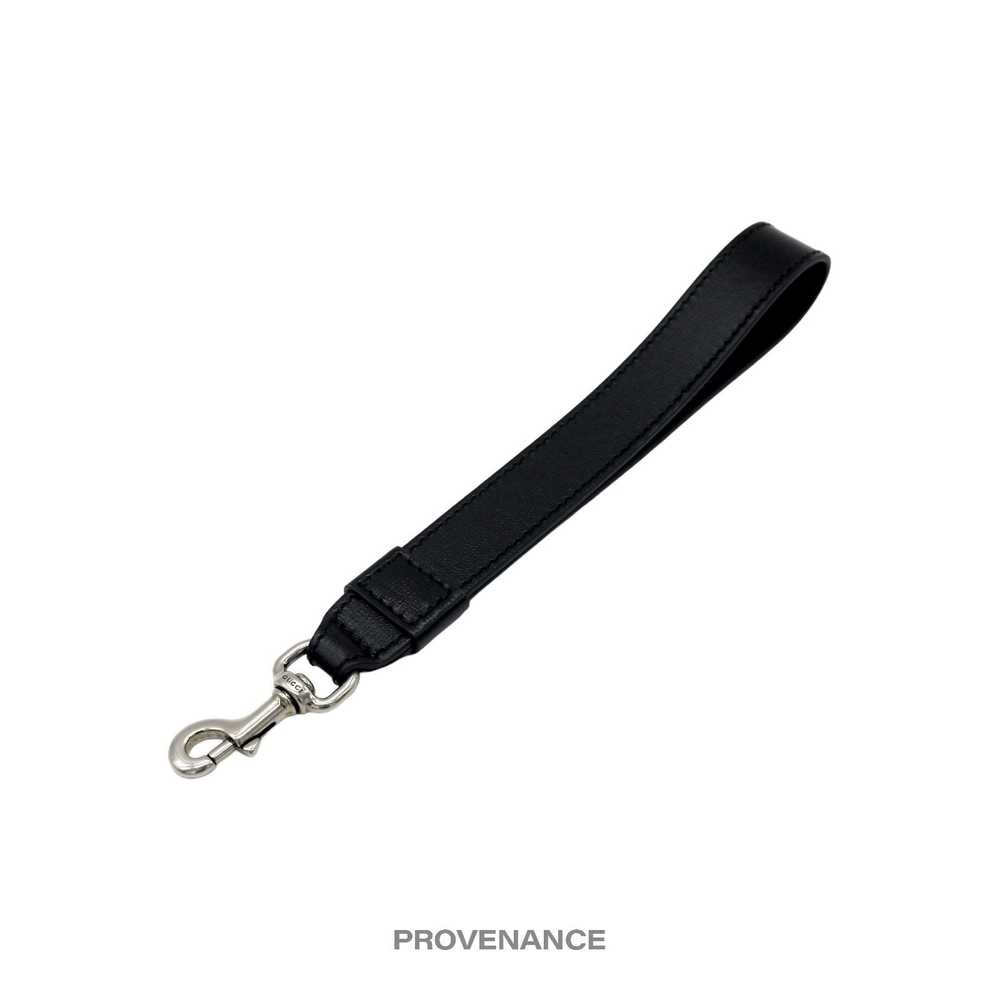 Gucci 🔴 Gucci Clutch Lanyard - Black Leather Age… - image 3