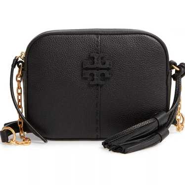 Tory Burch McGraw Leather Camera Crossbody Bag - image 1