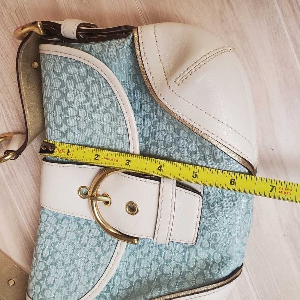 Coach Vintage 1457 Soho Blue Signature C Canvas &… - image 10