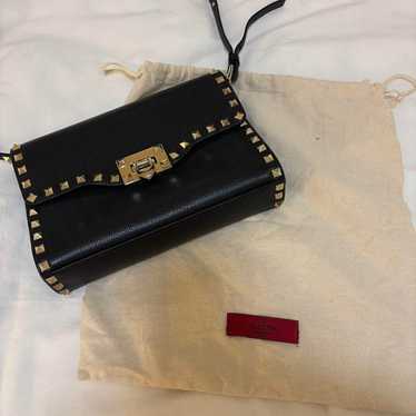 VALENTINO Rockstud Shoulder Bag Black