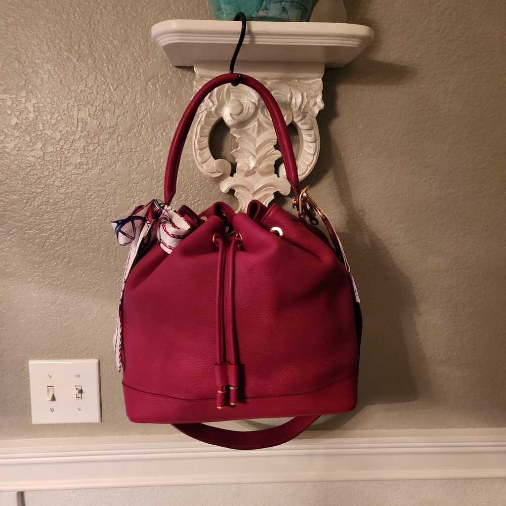 Louis Vuitton Noe` cranberry/fuchsia Taurillon 
S… - image 2