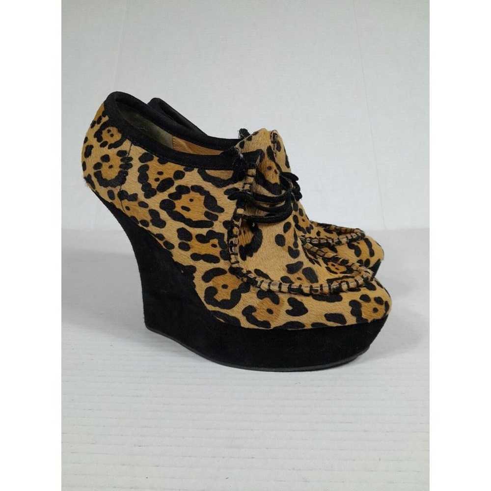 L.A.M.B Leopard Print Brown Black Pony Hair  Lace… - image 2