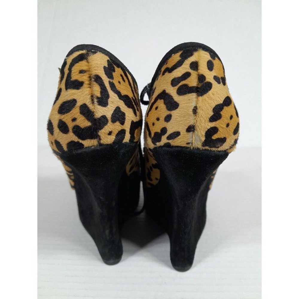 L.A.M.B Leopard Print Brown Black Pony Hair  Lace… - image 3