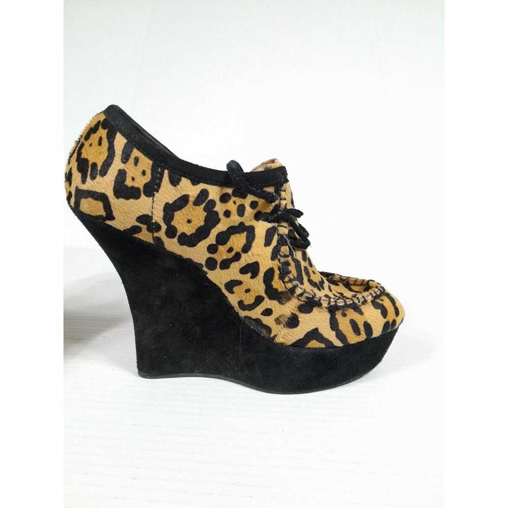 L.A.M.B Leopard Print Brown Black Pony Hair  Lace… - image 8