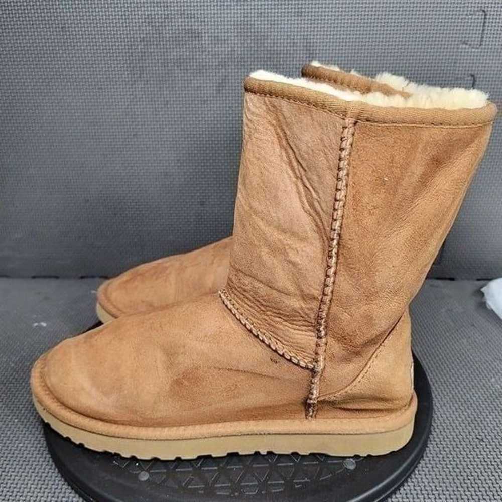 Ugg Classic Short Boots Womens Sz 7 Brown Fur Lin… - image 3