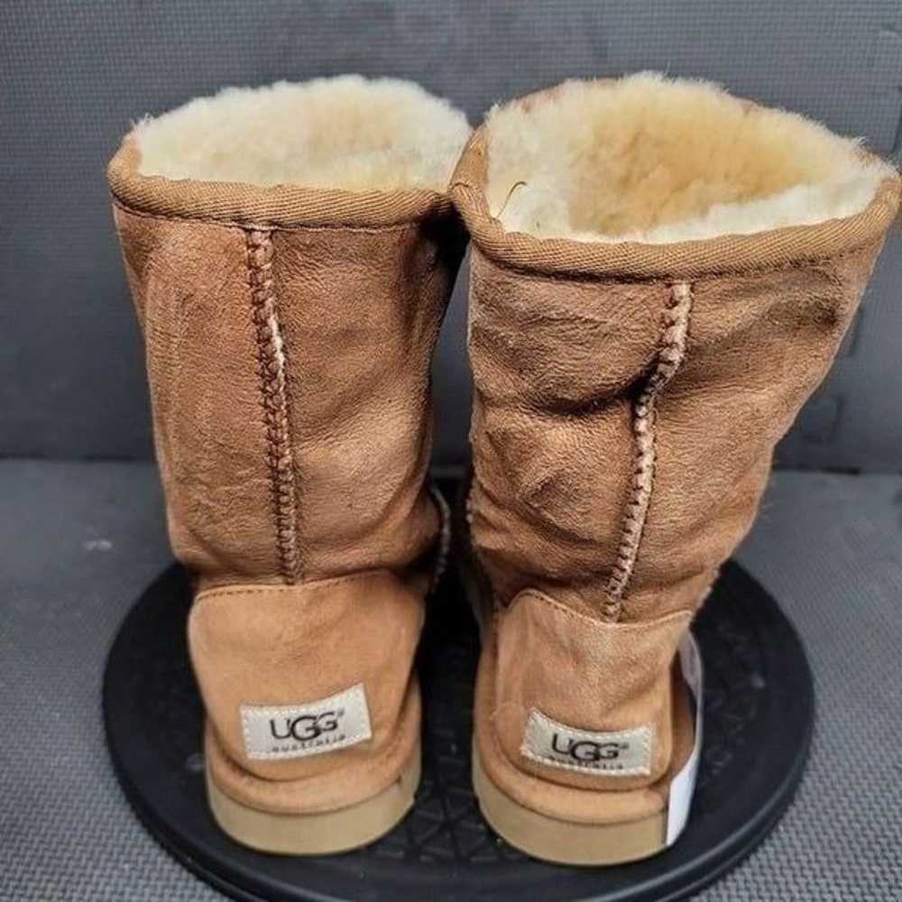 Ugg Classic Short Boots Womens Sz 7 Brown Fur Lin… - image 4