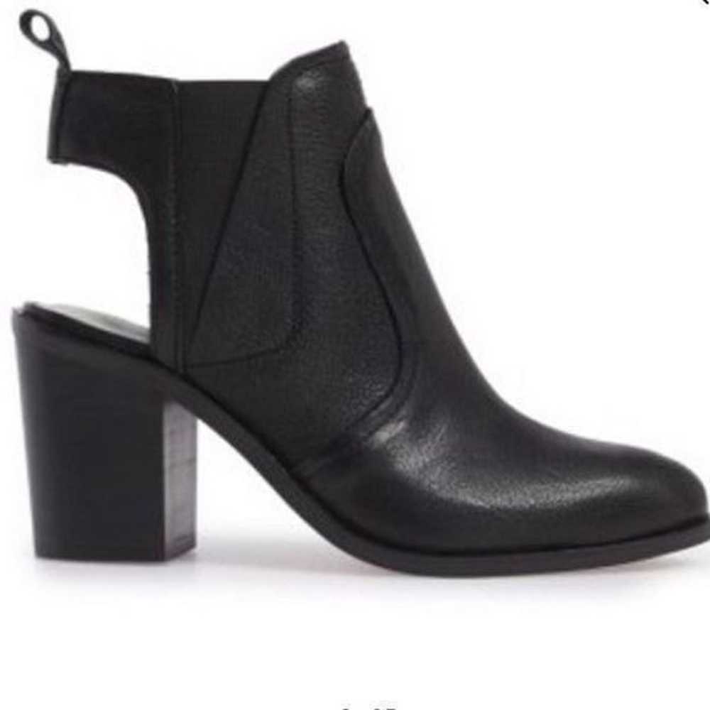 1. State Leban Block Black Chunky Heel Cut Out Le… - image 1