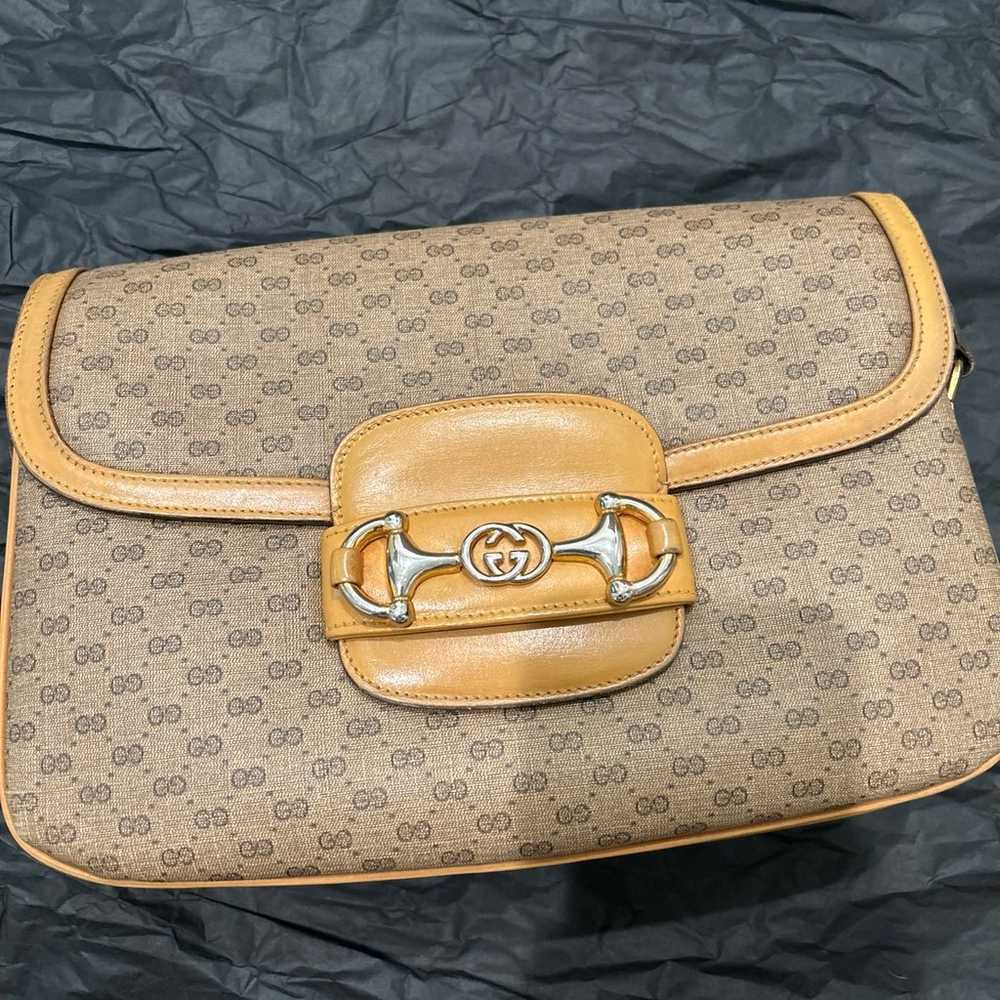 Gucci vintage 1955 horsebit shoulder bag - image 2