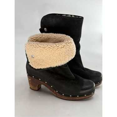 Ugg Lynnea Boots Clog Heeled Sheepskin Women Size… - image 1