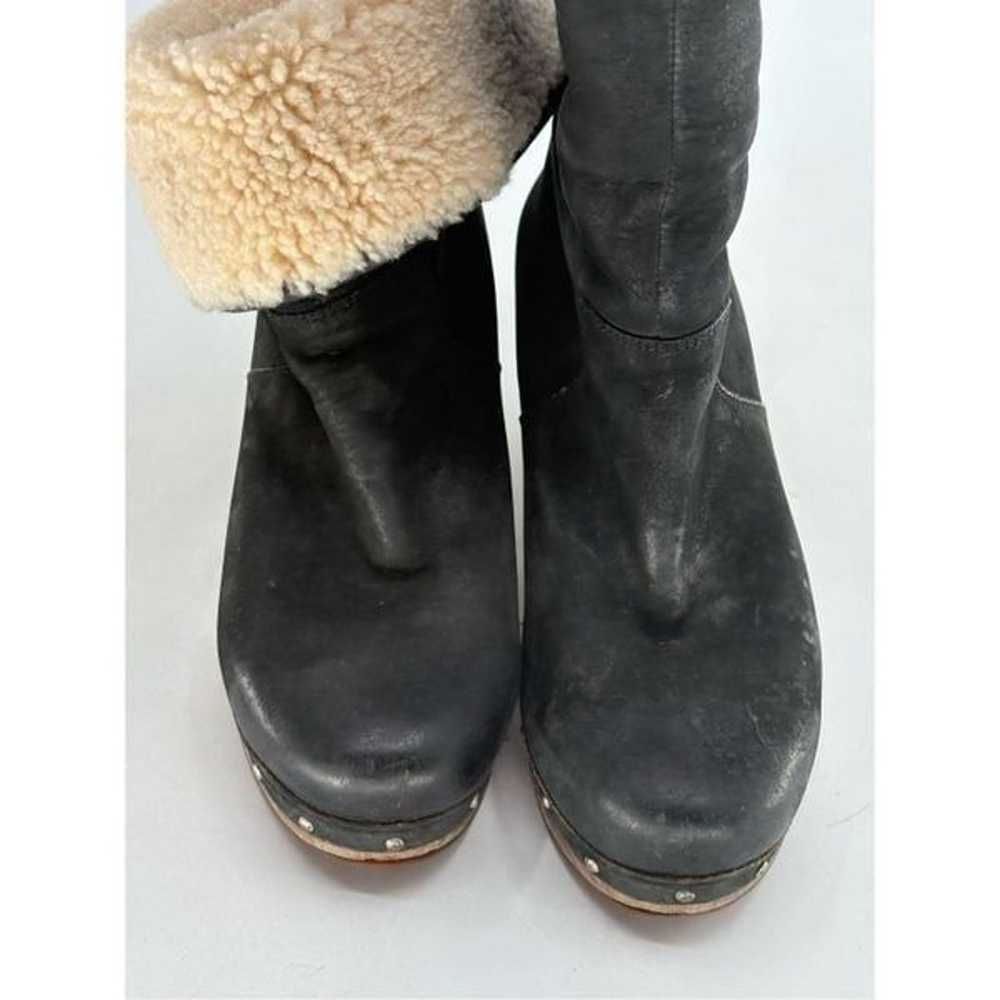 Ugg Lynnea Boots Clog Heeled Sheepskin Women Size… - image 4