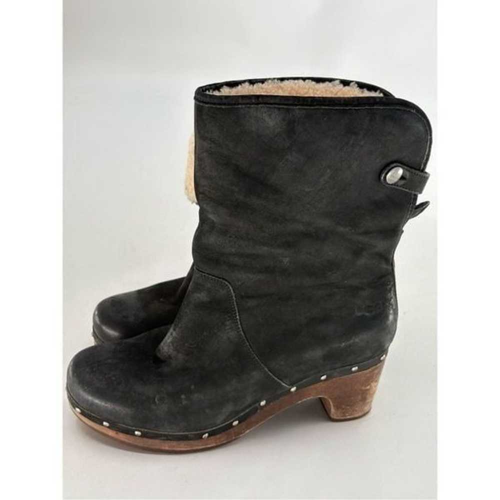 Ugg Lynnea Boots Clog Heeled Sheepskin Women Size… - image 5