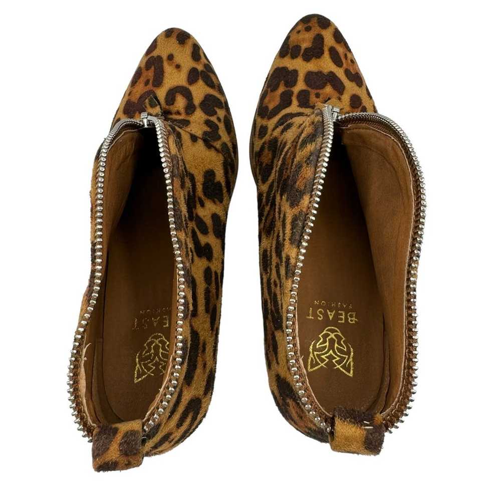 Beast Fashion Women's Animal Print Tan Faux Leath… - image 12