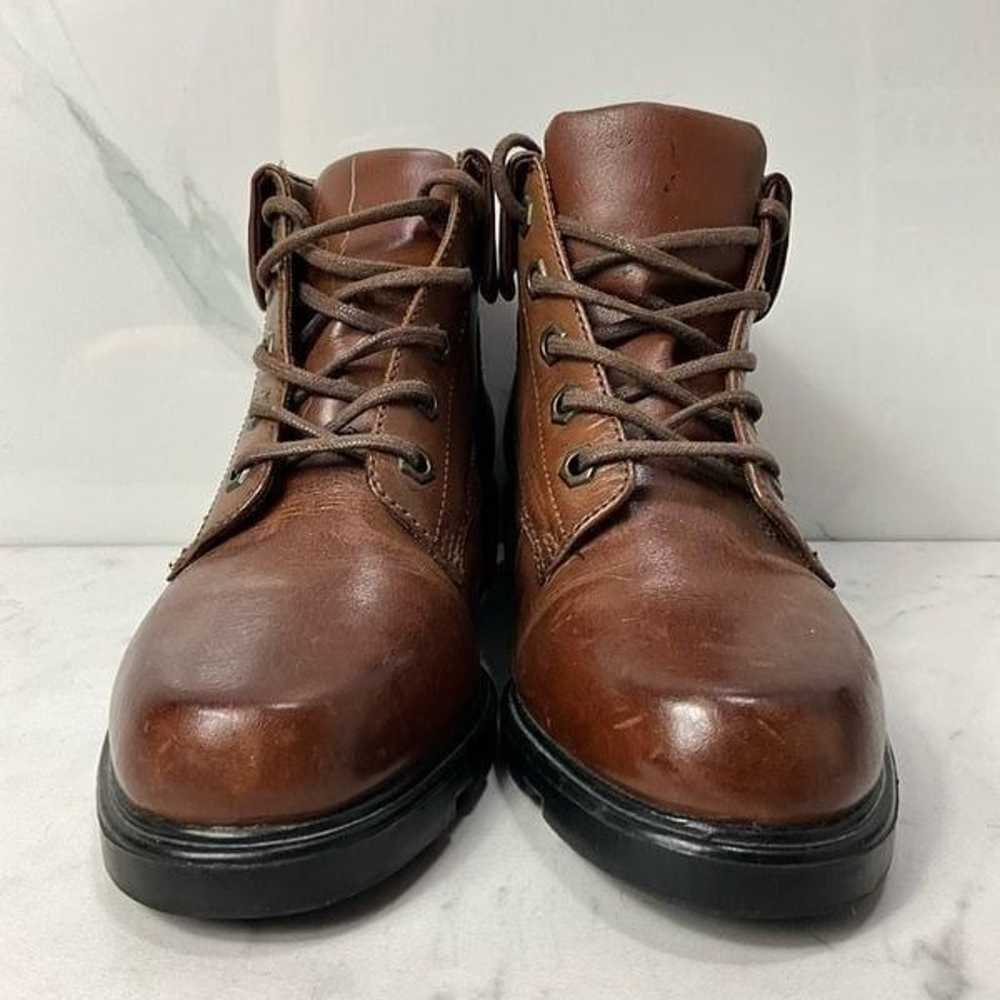 VINTAGE KF LTD Brown Leather Ankle Boots - image 5