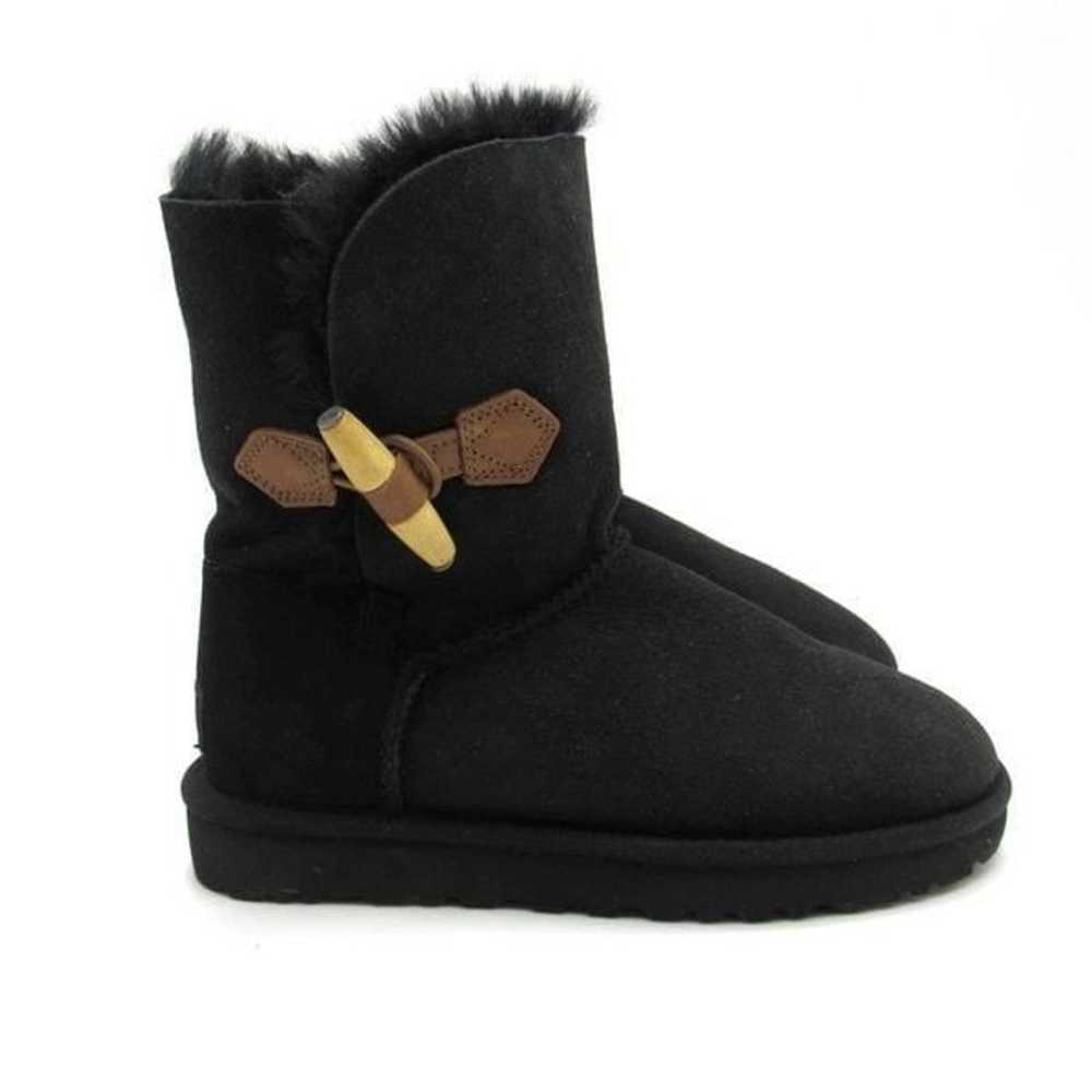 UGG Keely Women's Sheepskin Boots in Black SZ 5 - image 2